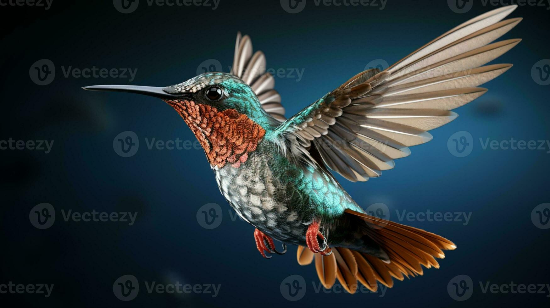 ai generato colibrì animale natura selvaggio vita esotico foto