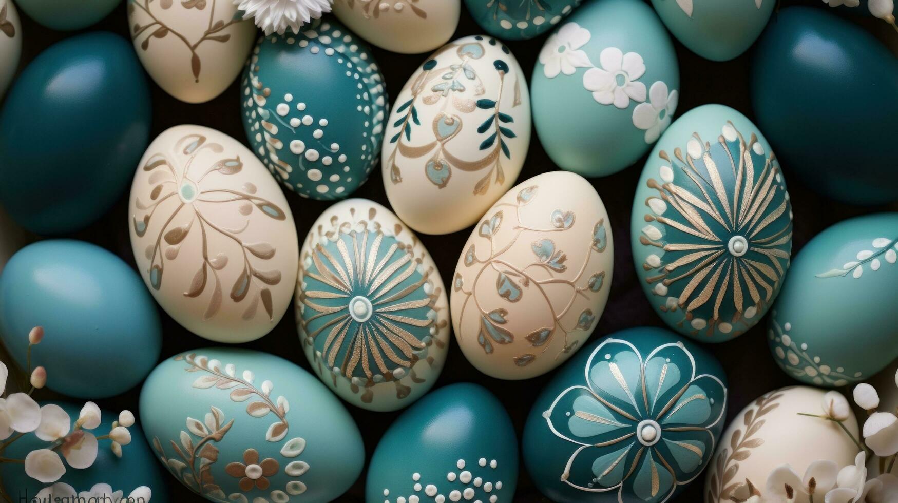 ai generato tiffany uovo, Pasqua foto