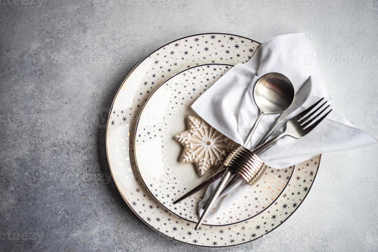 tavola per la cena di natale foto