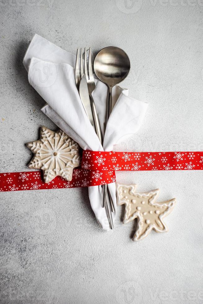 tavola per la cena di natale foto