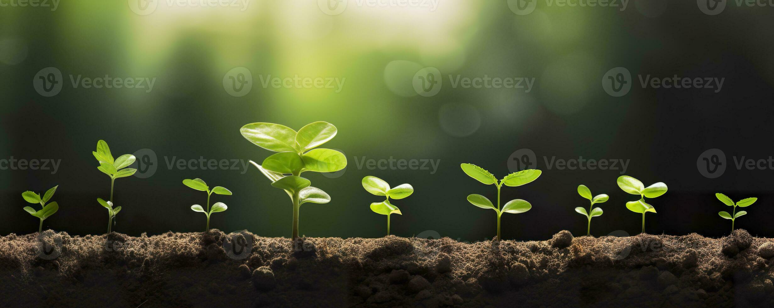 ai generato crescita alberi concetto caffè fagiolo piantine natura sfondo bellissimo verde. ai generato foto