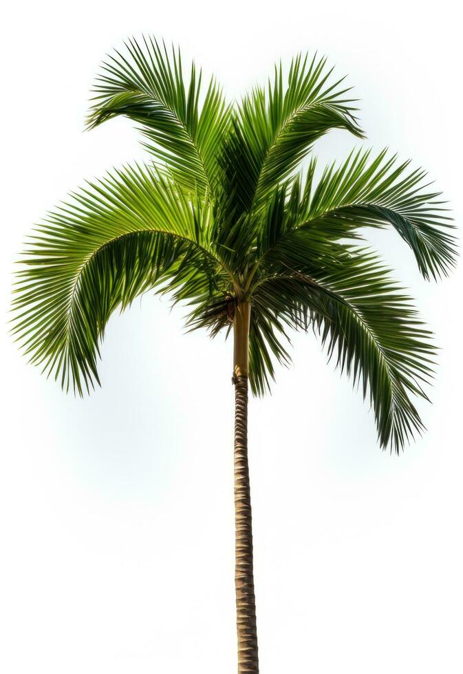 ai generato palma su bianca sfondo isolato foto
