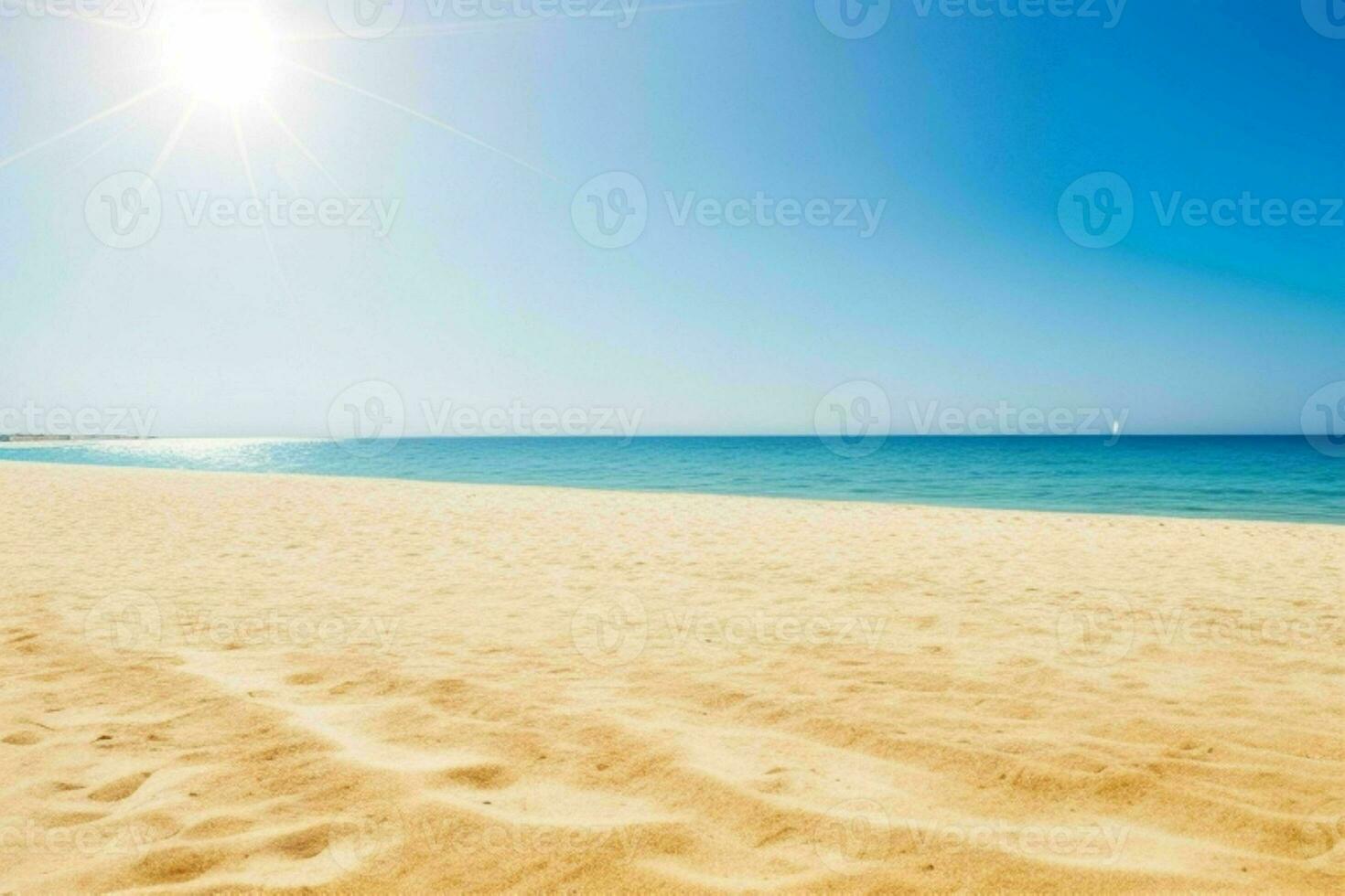 ai generato cielo e sabbia di il spiaggia. professionista foto