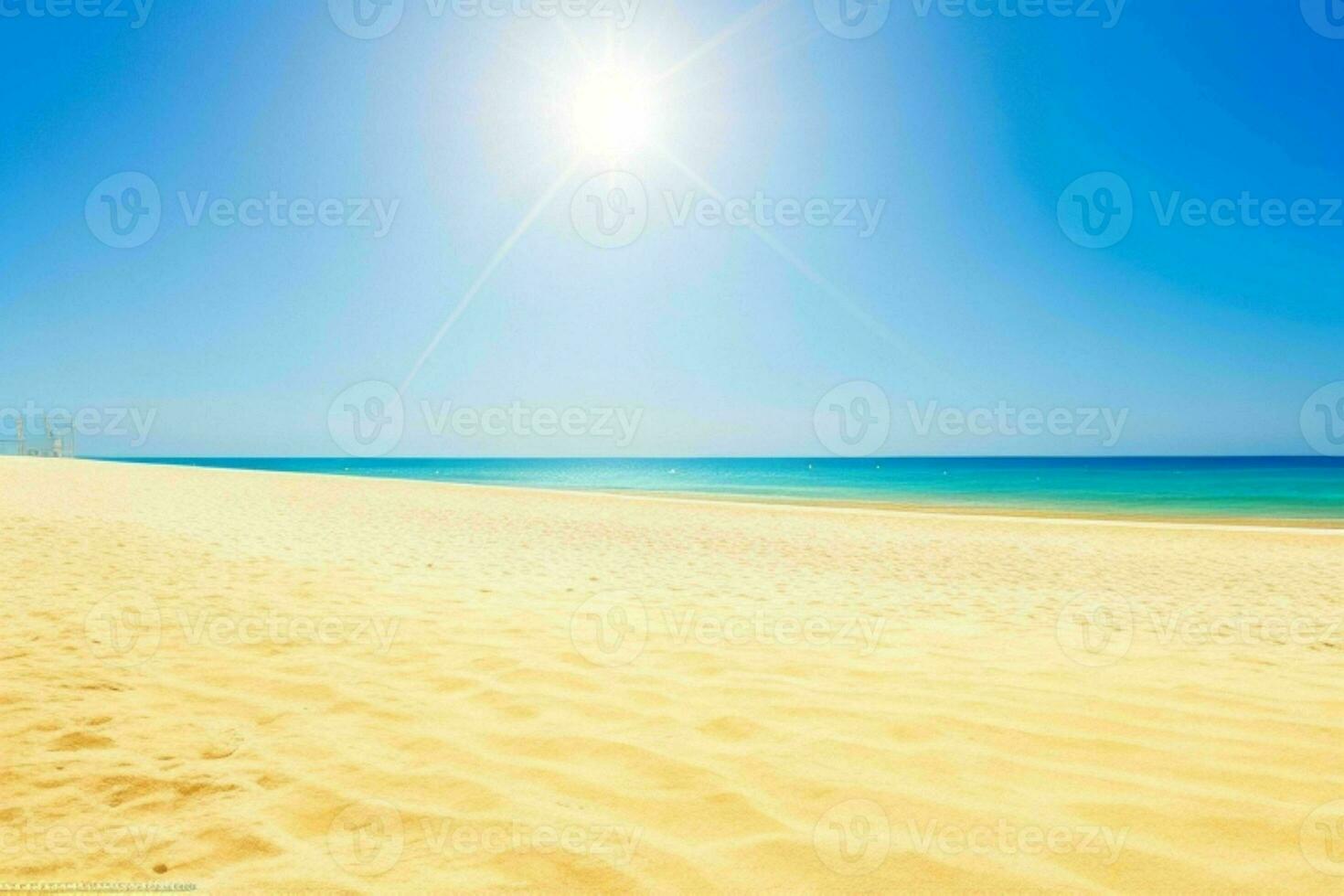 ai generato cielo e sabbia di il spiaggia. professionista foto