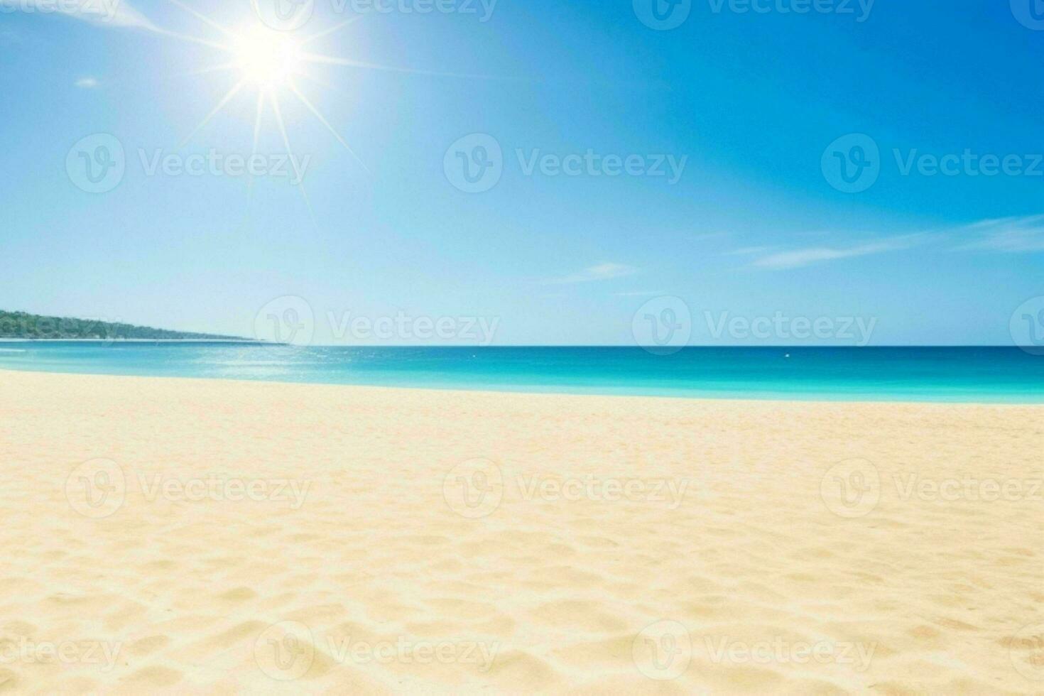 ai generato cielo e sabbia di il spiaggia. professionista foto