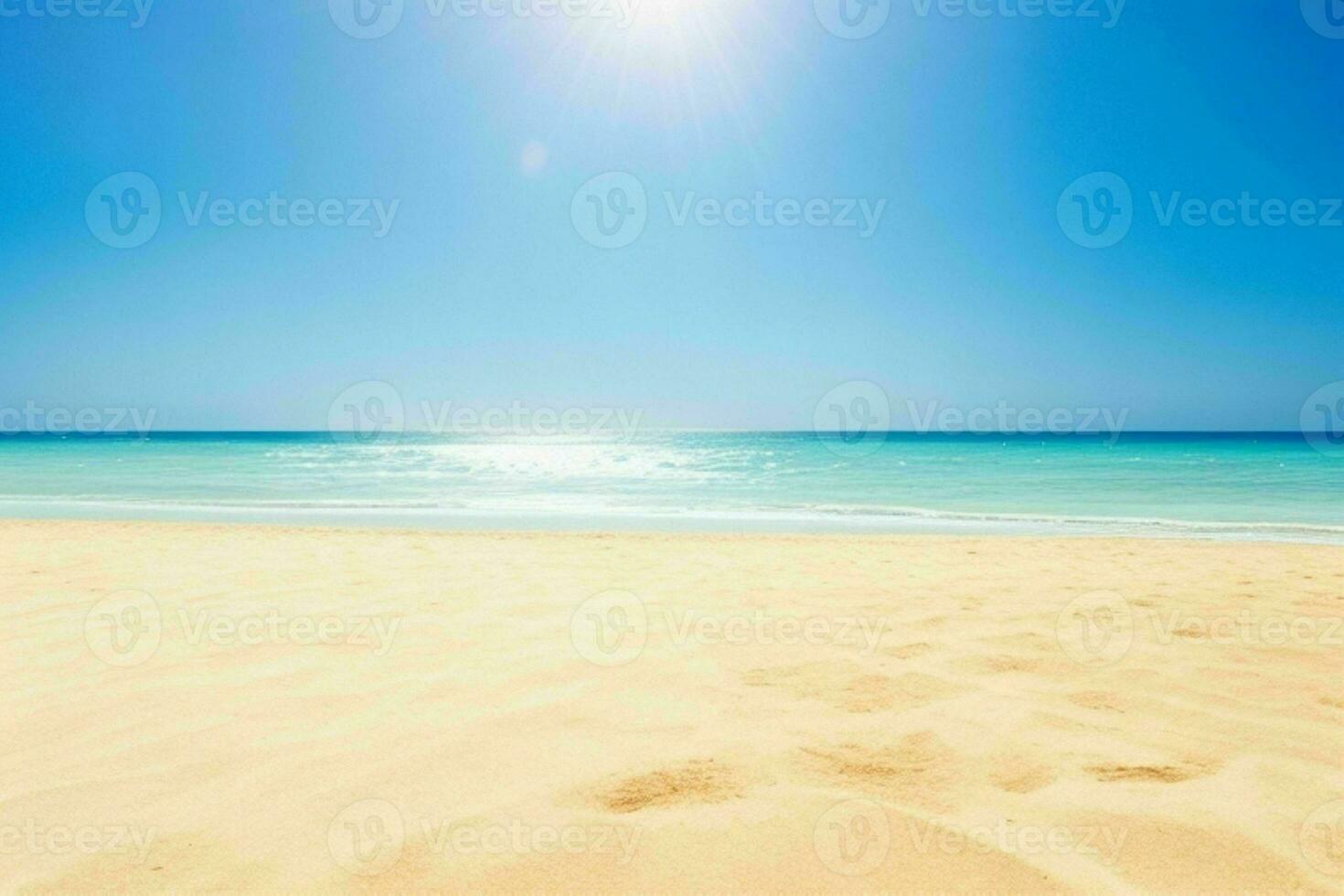 ai generato cielo e sabbia di il spiaggia. professionista foto