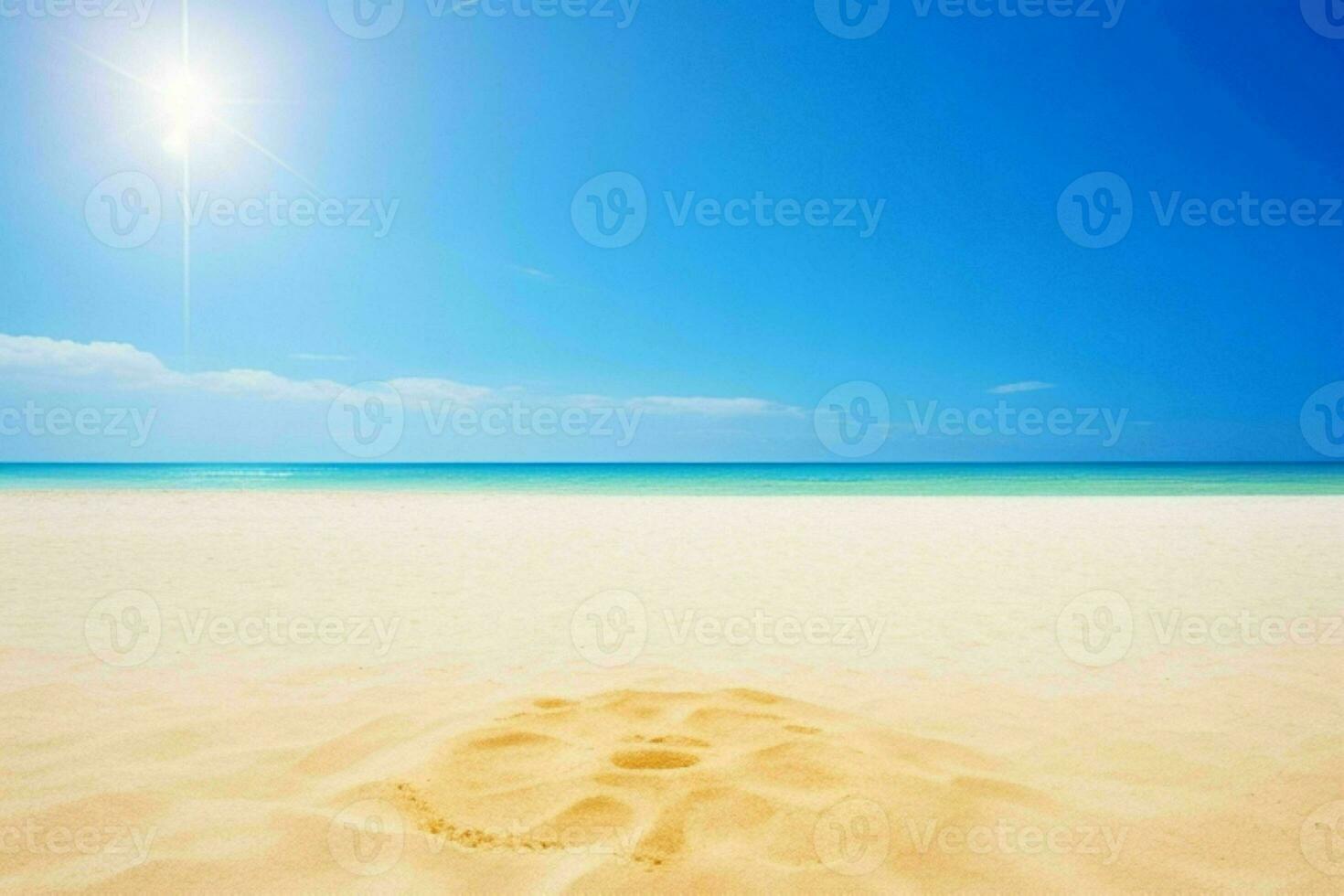 ai generato cielo e sabbia di il spiaggia. professionista foto