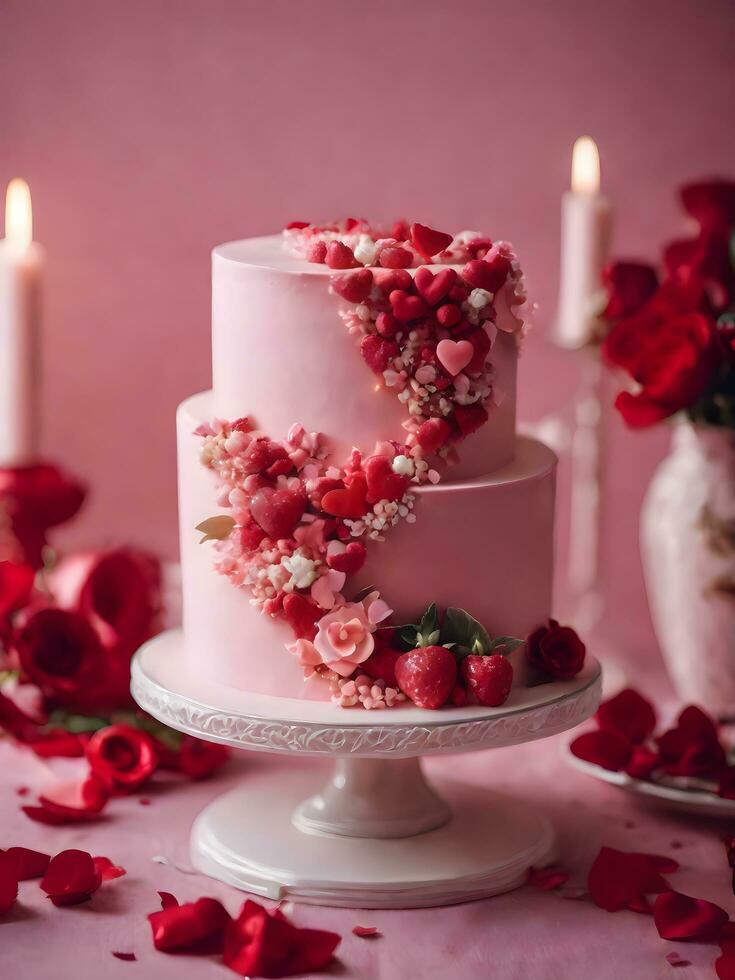 San Valentino giorno a tema torta foto