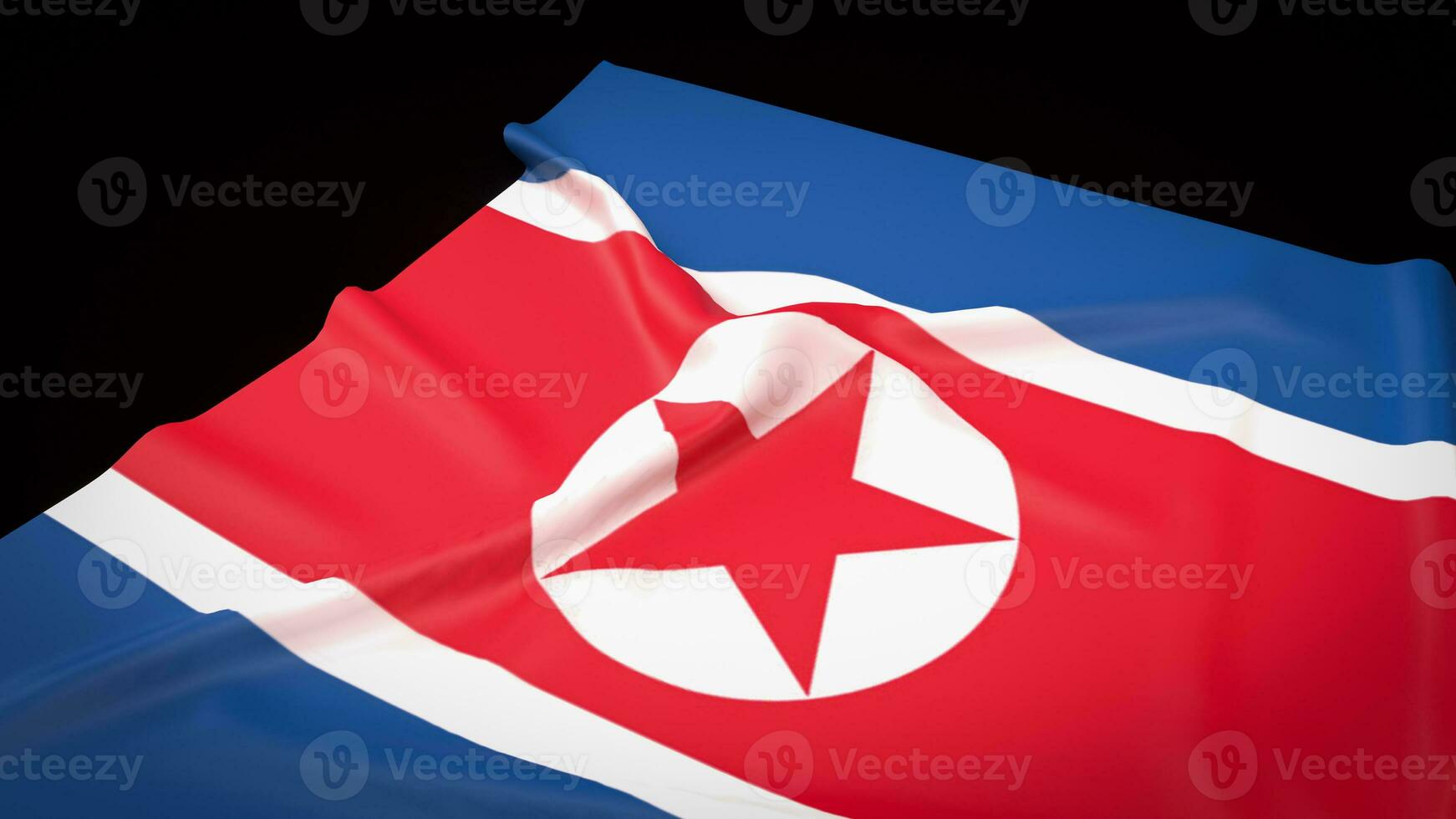 il nord Corea bandiera per sfondo 3d resa. foto