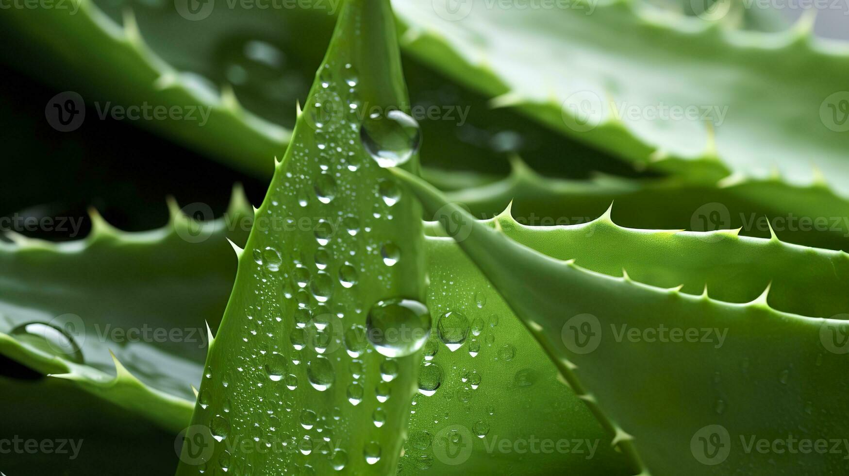 ai generato visualizzare il presentazione di il pianta aloe vera. generativo ai foto