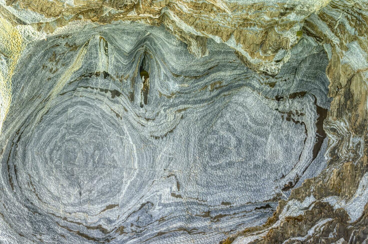 marmo grotte santuario, strano roccia formazioni causato di acqua erosione, generale carrera lago, puerto rio tranquillo, aysen regione, patagonia, chile foto