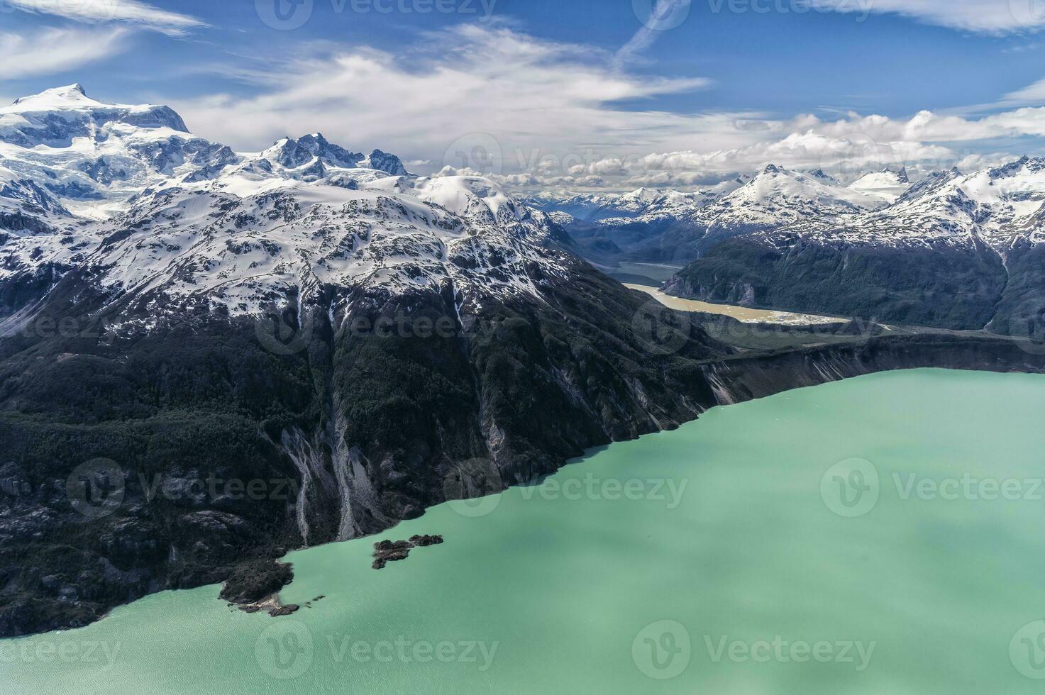 settentrionale patagonia ghiaccio campo, aereo Visualizza, laguna san Raffaele nazionale parco, aysen regione, patagonia, chile foto