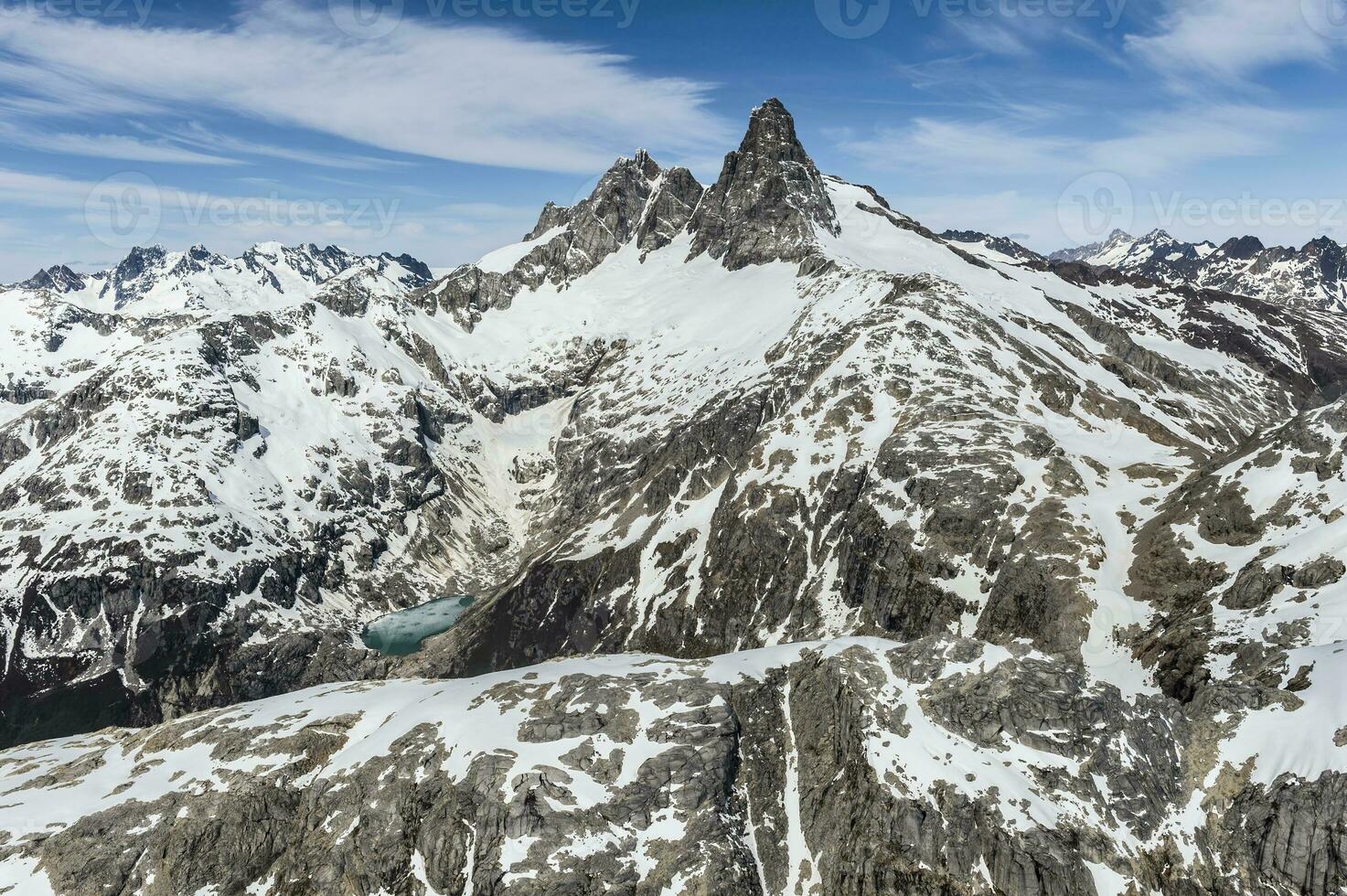 settentrionale patagonia ghiaccio campo, aereo Visualizza, laguna san Raffaele nazionale parco, aysen regione, patagonia, chile foto