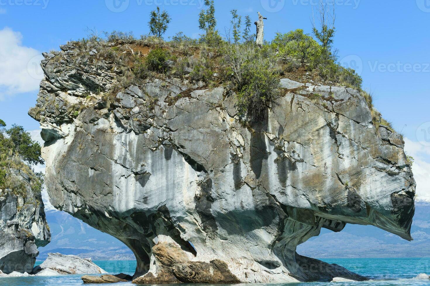 marmo grotte santuario, marmo Cattedrale su generale carrera lago, puerto rio tranquillo, aysen regione, patagonia, chile foto