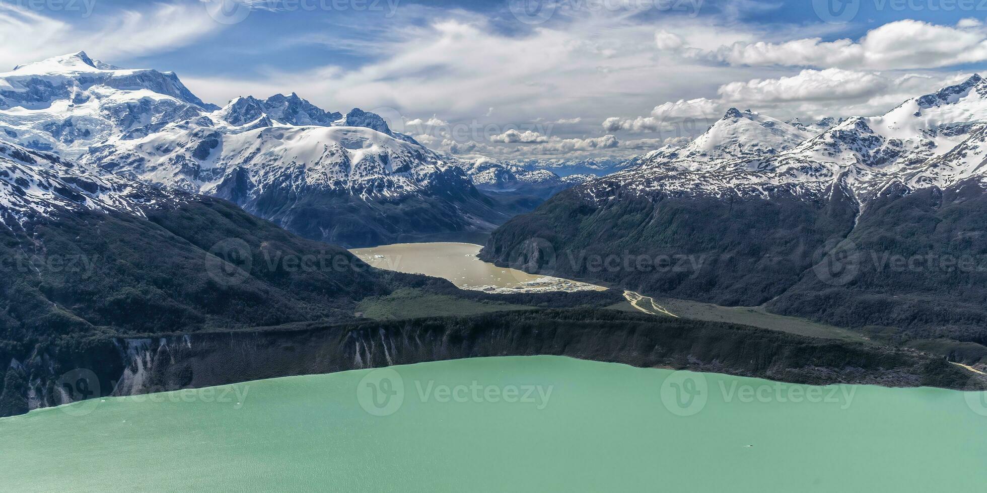 settentrionale patagonia ghiaccio campo, aereo Visualizza, laguna san Raffaele nazionale parco, aysen regione, patagonia, chile foto