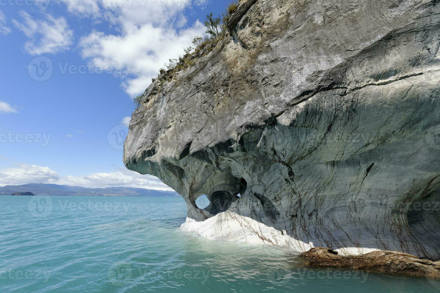 marmo grotte santuario, marmo Cattedrale su generale carrera lago, puerto rio tranquillo, aysen regione, patagonia, chile foto