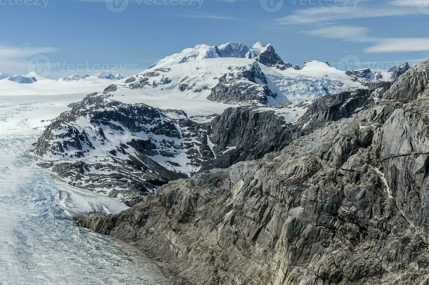 settentrionale patagonia ghiaccio campo, aereo Visualizza, laguna san Raffaele nazionale parco, aysen regione, patagonia, chile foto