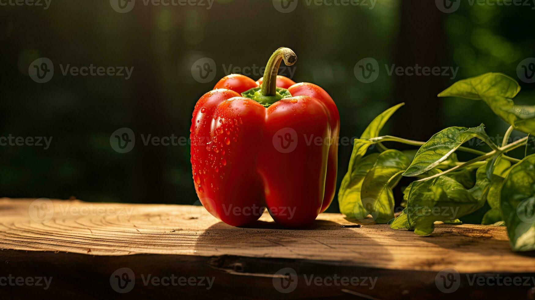 ai generato ritratto fresco rosso chili su il tavolo ai generativo foto