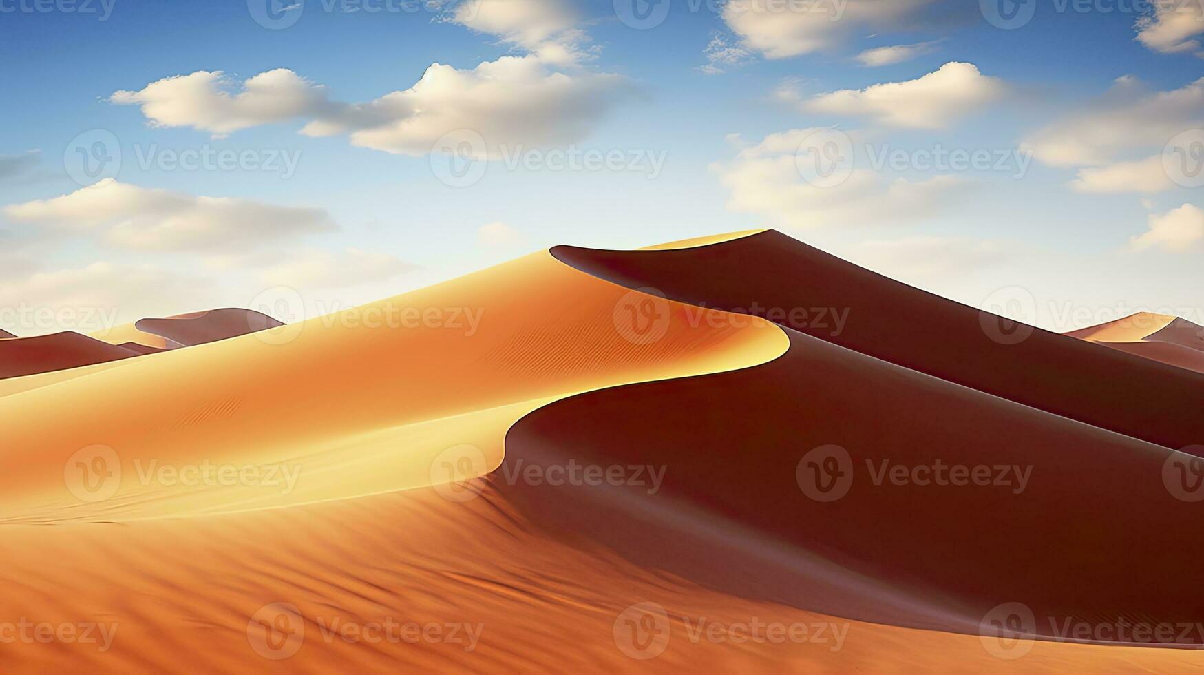 ai generato deserto con magico sabbie e dune come ispirazione per esotico avventure nel asciutto climi. ai generato. foto