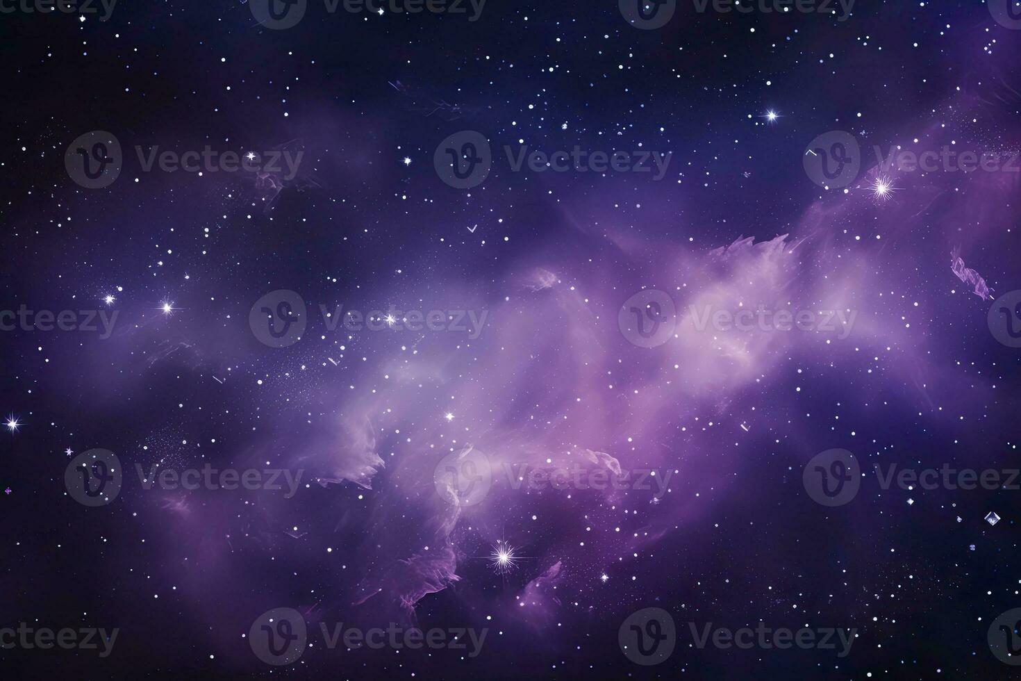 ai generato viola galassia spazio stelle nel esterno spazio. ai generato foto