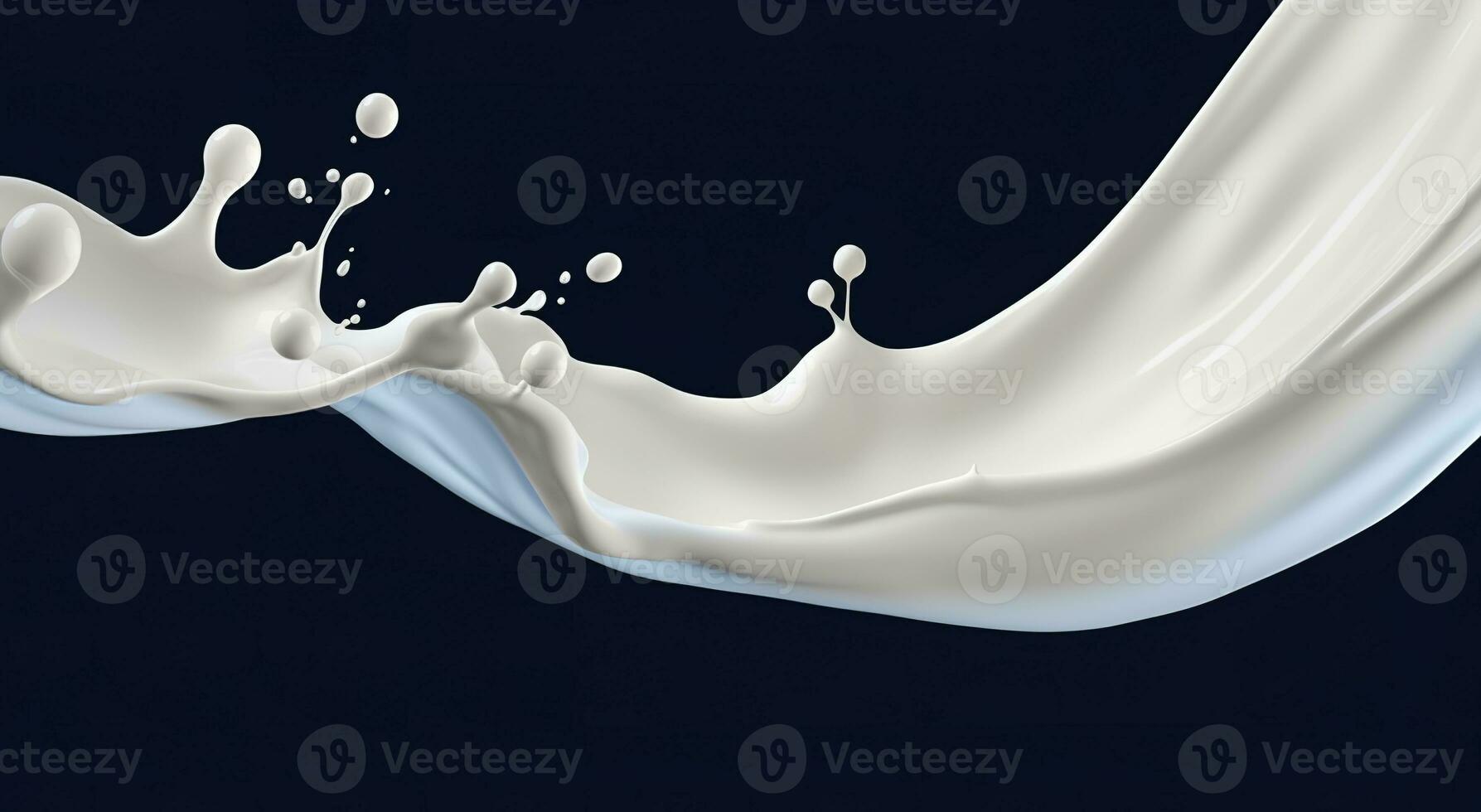 ai generato bianca latte spruzzo isolato su sfondo, liquido o Yogurt spruzzata, 3d illustrazione. generativo ai foto