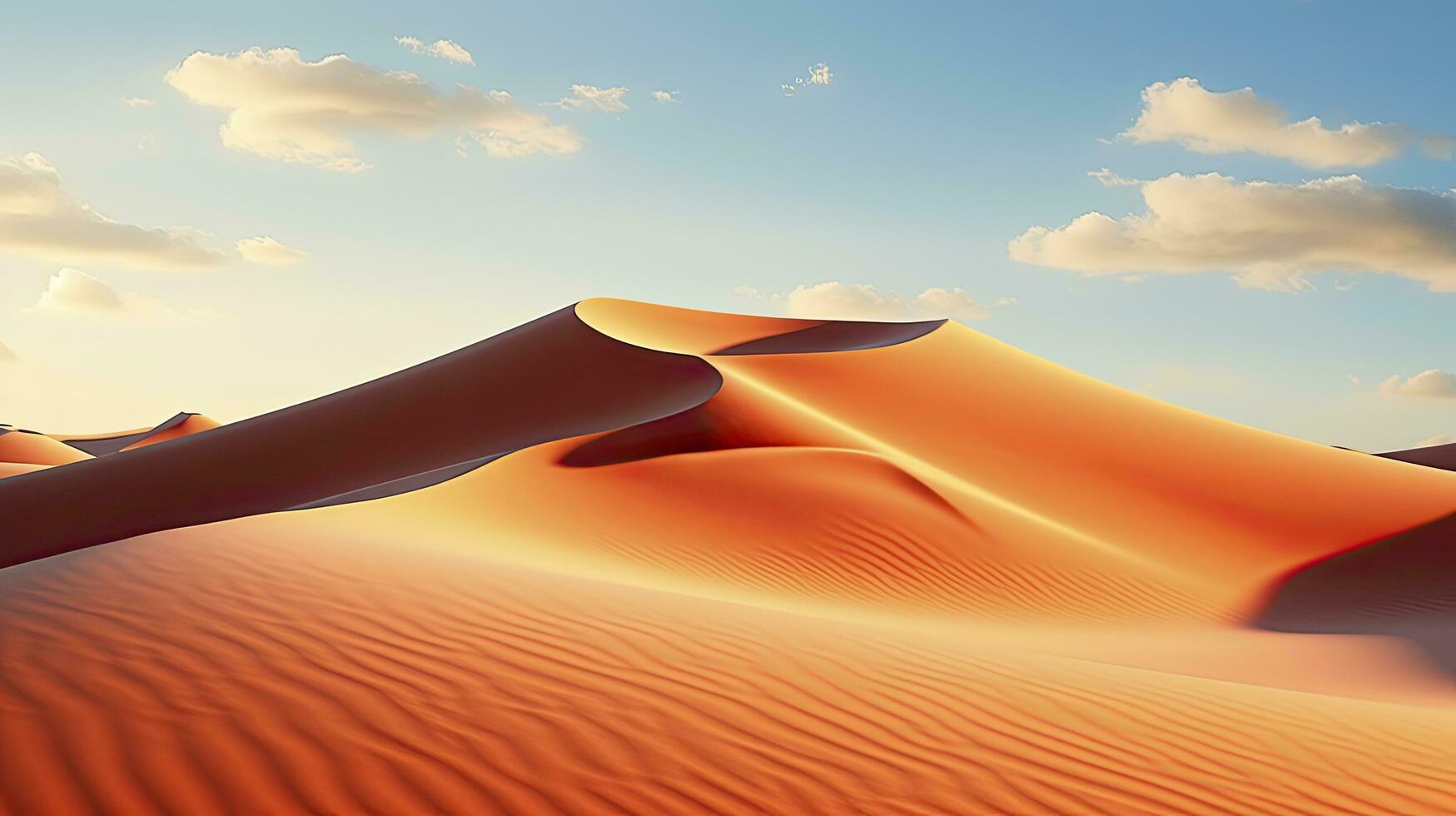 ai generato deserto con magico sabbie e dune come ispirazione per esotico avventure nel asciutto climi. ai generato. foto