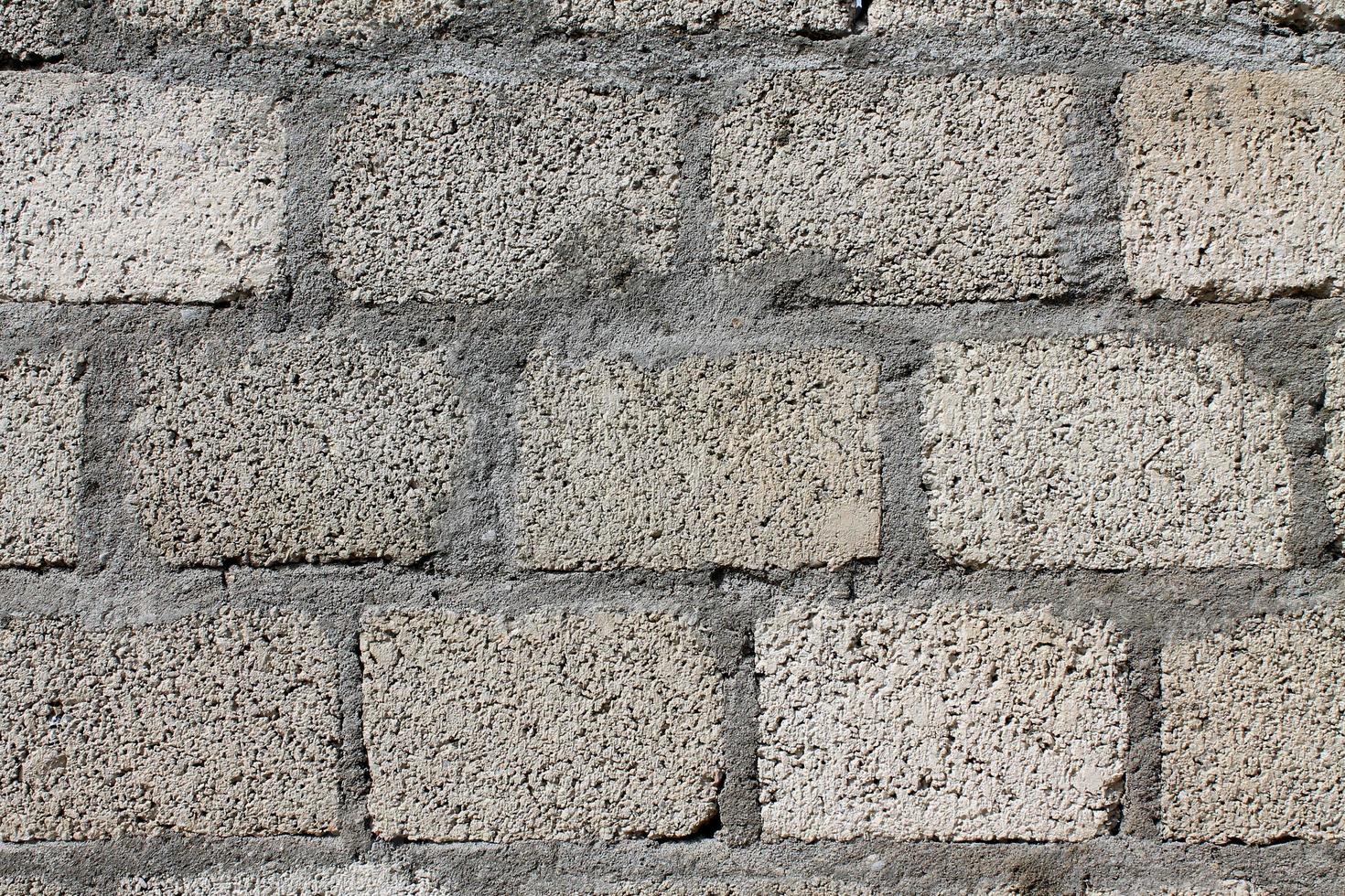 struttura della parete di blocchi di cemento foto