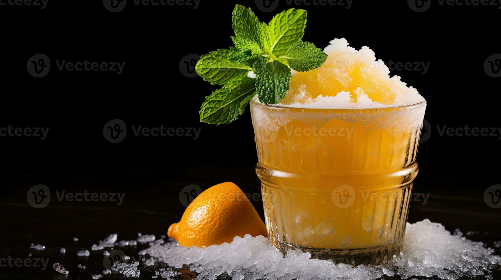 ai generato acida caramella cocktail con menta foglia ai generativo foto