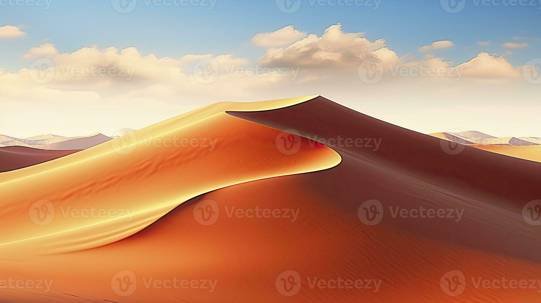 ai generato deserto con magico sabbie e dune come ispirazione per esotico avventure nel asciutto climi. ai generato. foto