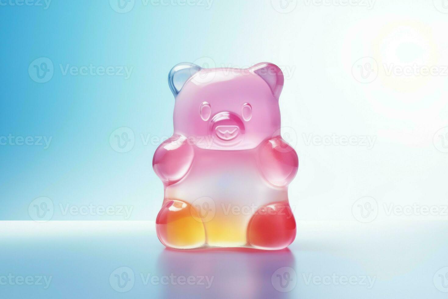 ai generato realistico gelatina orso modello. creare ai foto