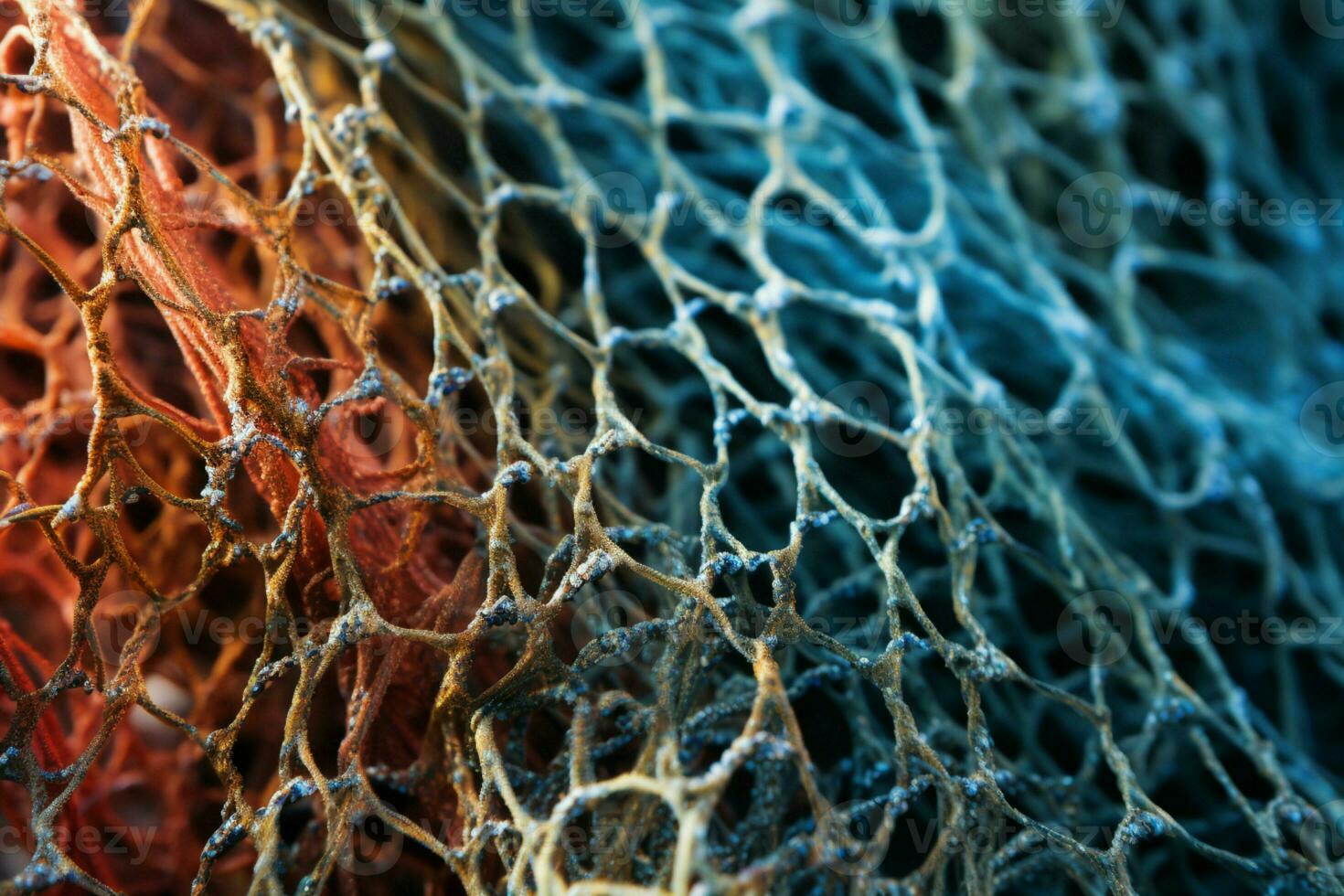 ai generato dettagliato pesce maglia struttura, la creazione di un' travolgente e intricato sfondo foto