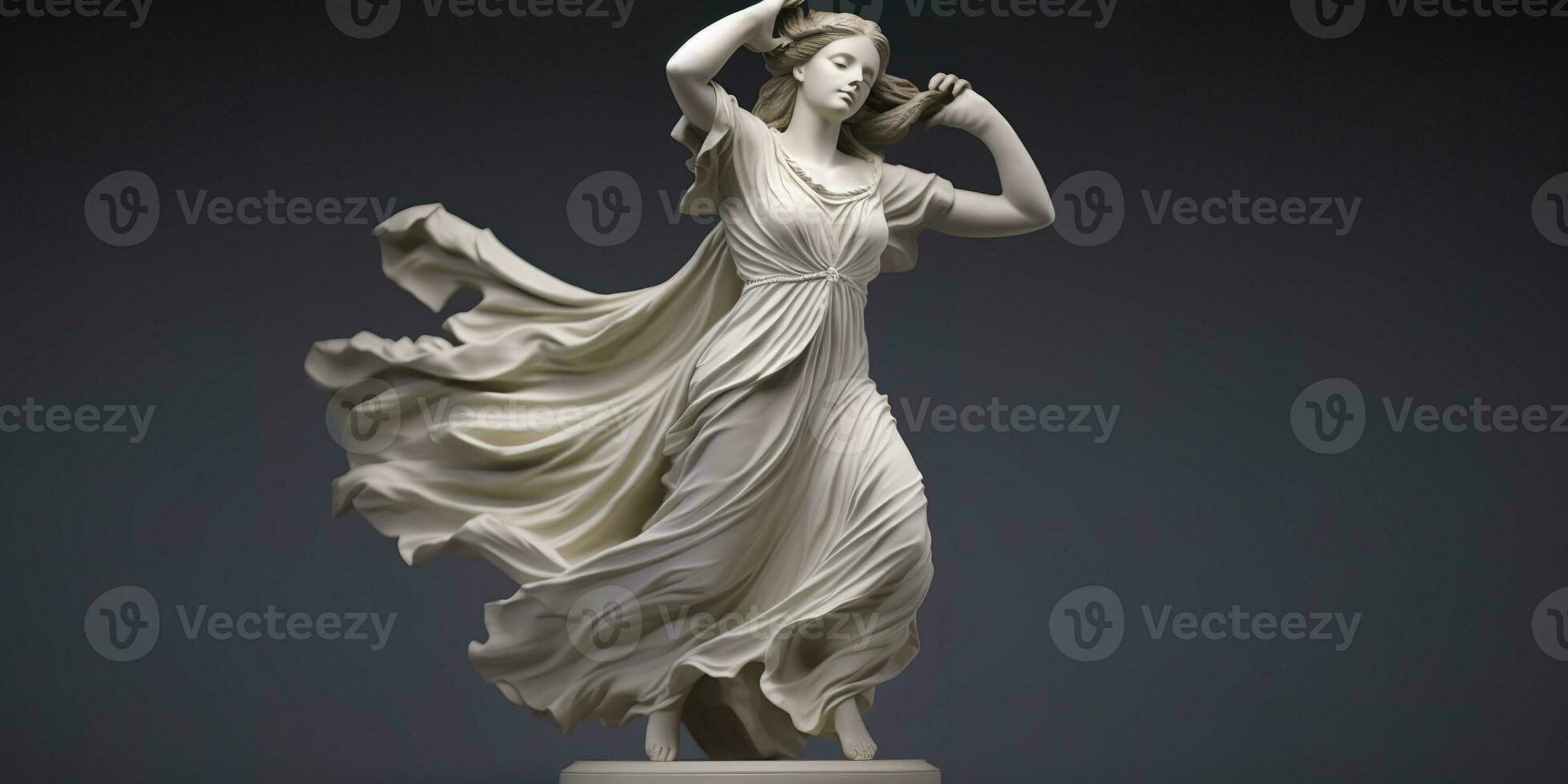 ai generato marmo statua di un' ballerina. generativo ai foto