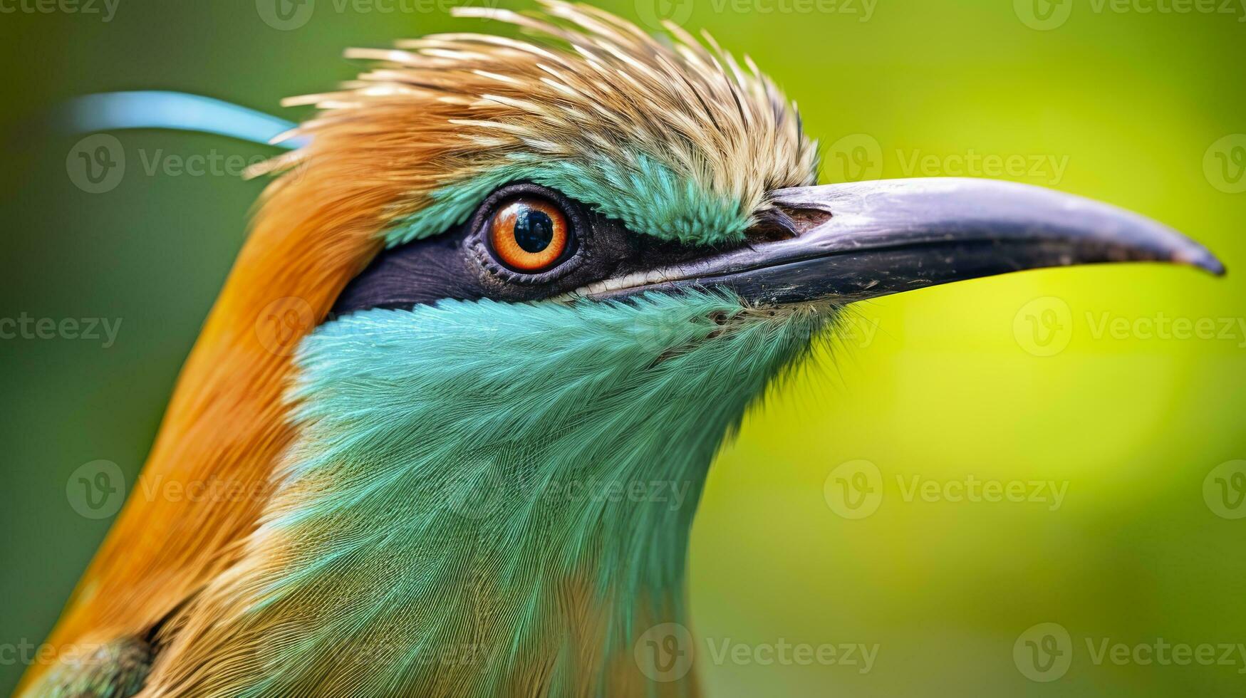 ai generato turchese sopracciglio motmot nel vivace colori. generativo ai foto