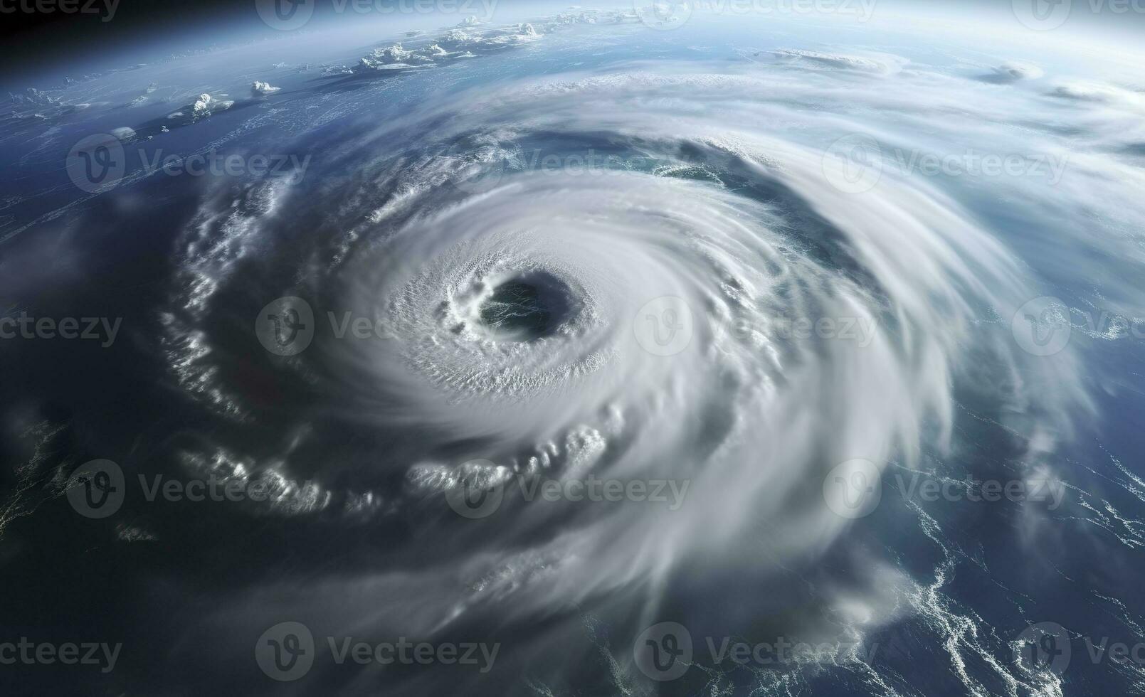 ai generato super tifone, tropicale tempesta, ciclone, tornado, al di sopra di oceano. tempo metereologico sfondo. generativo ai foto