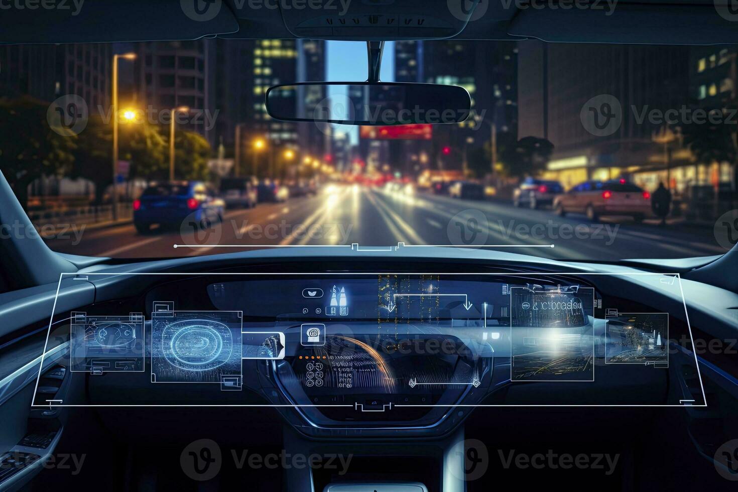 ai generato moderno inteligente auto tecnologia intelligente sistema utilizzando foto