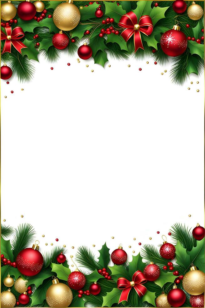 ai generato Natale confine telaio illustrazione foto