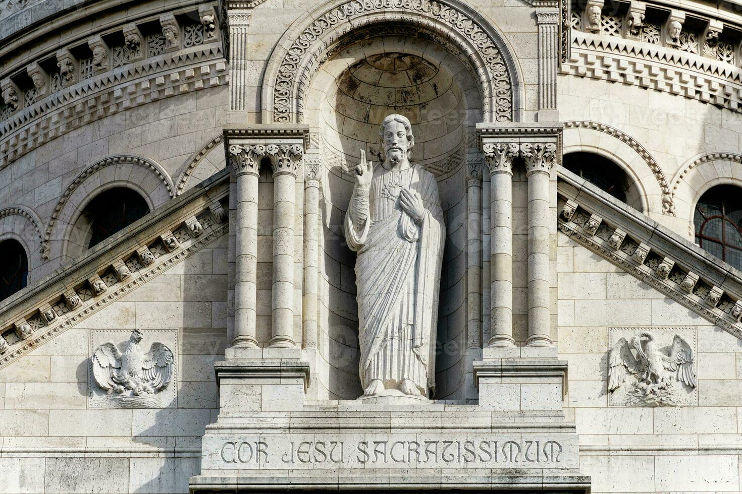 Visualizza di il basilica di sacre coeur de montmartre. uno di il maggior parte visitato religioso monumenti nel Parigi, Francia. foto