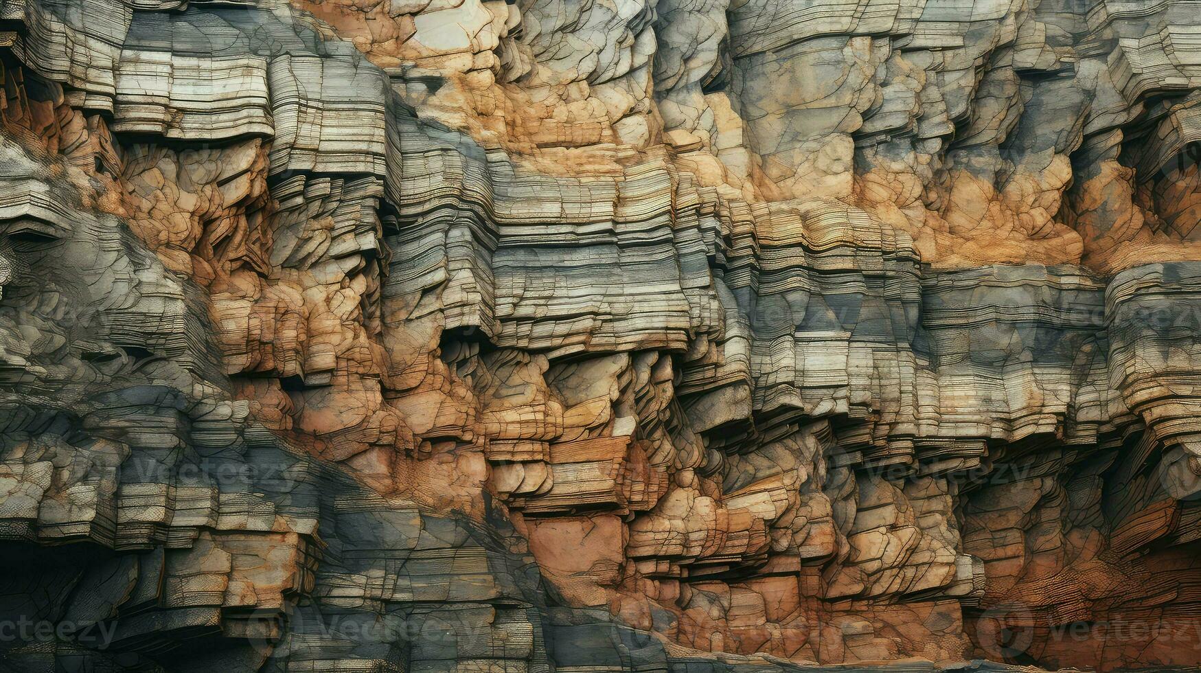 ai generato oceano sottomarino canyon paesaggio foto