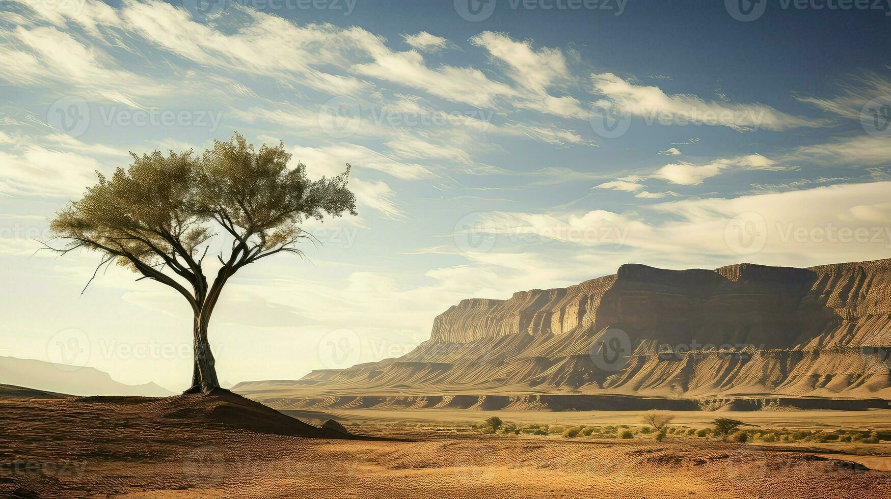 ai generato arenaria mesa colline paesaggio foto