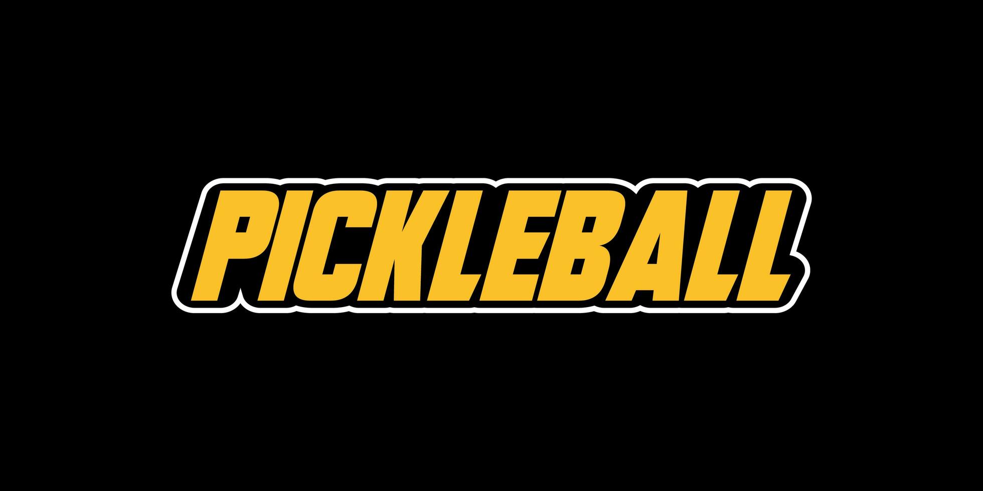 pickleball testo design. pickleball design per sport carte, t camicia, tazza, berretto, manifesto, striscione, sfondo. foto