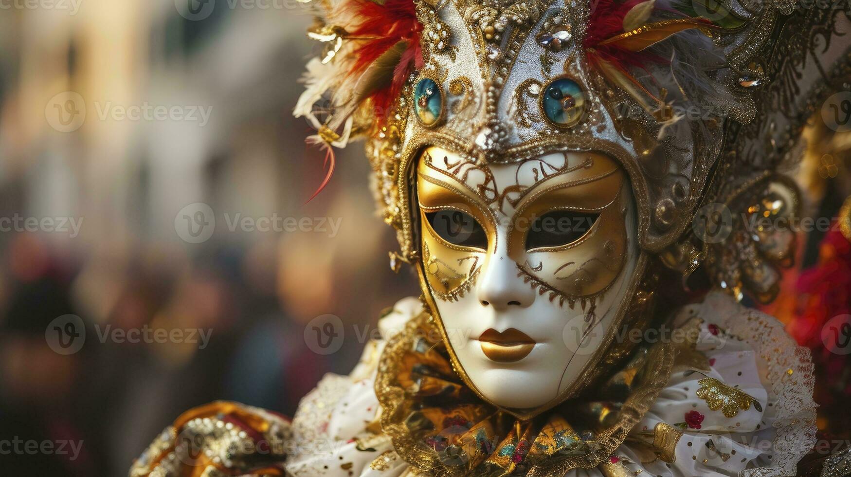 ai generato Venezia carnevale glamour design foto