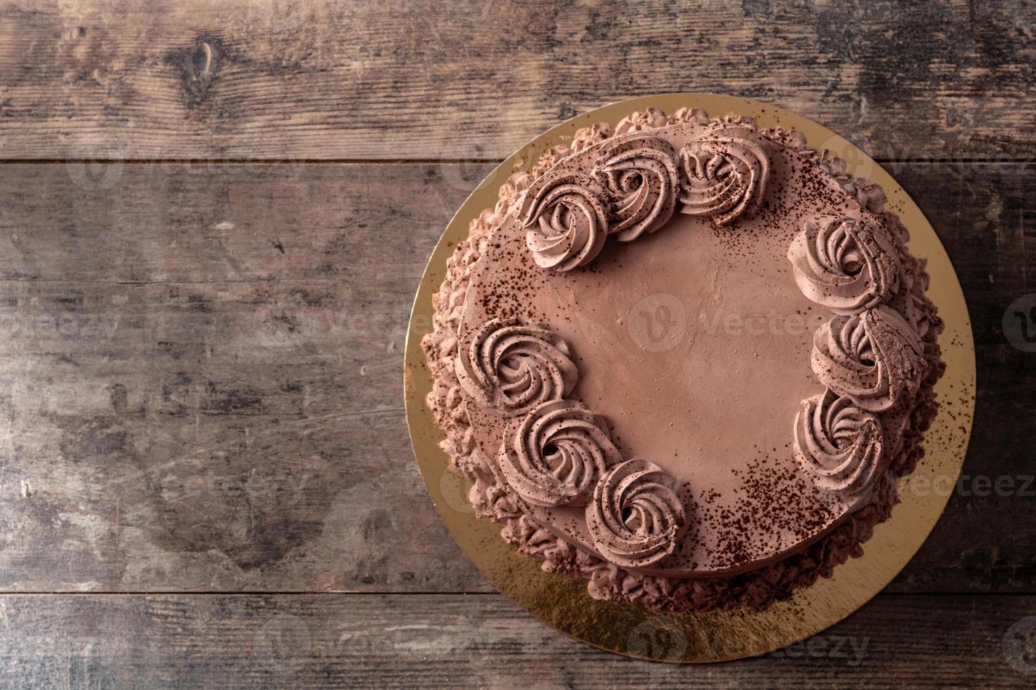 pezzo di torta al tartufo al cioccolato foto