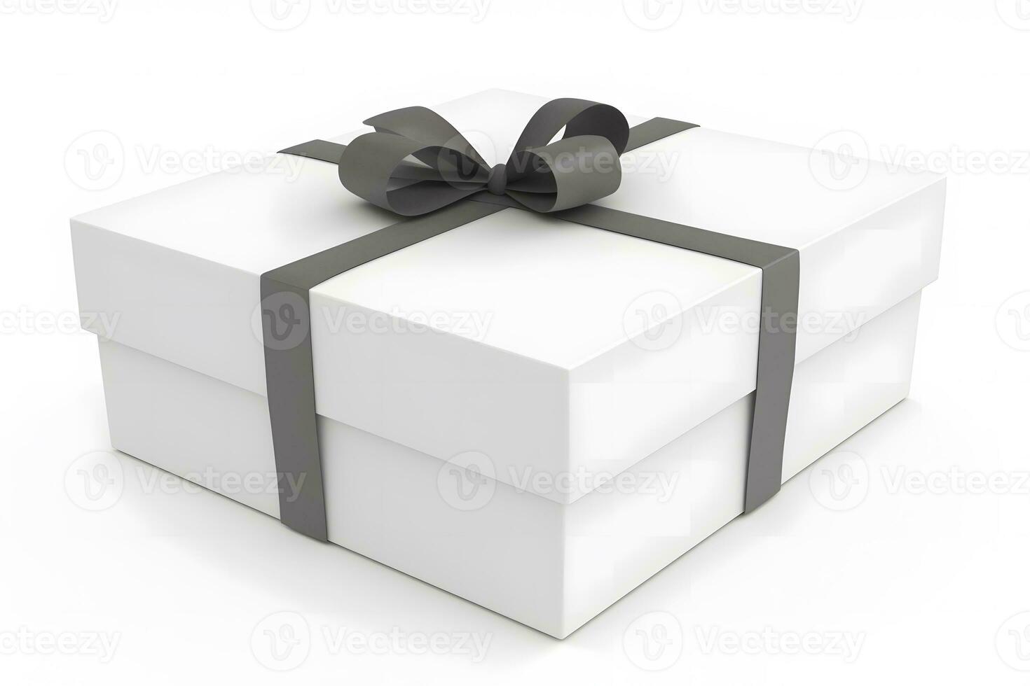 ai generato regalo scatola con nastro e arco. compleanno celebrazione concetto. neurale Rete ai generato foto