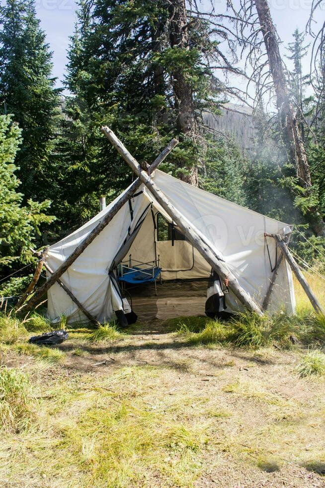 Colorado siamo piccoli natura selvaggia alce campo tenda foto