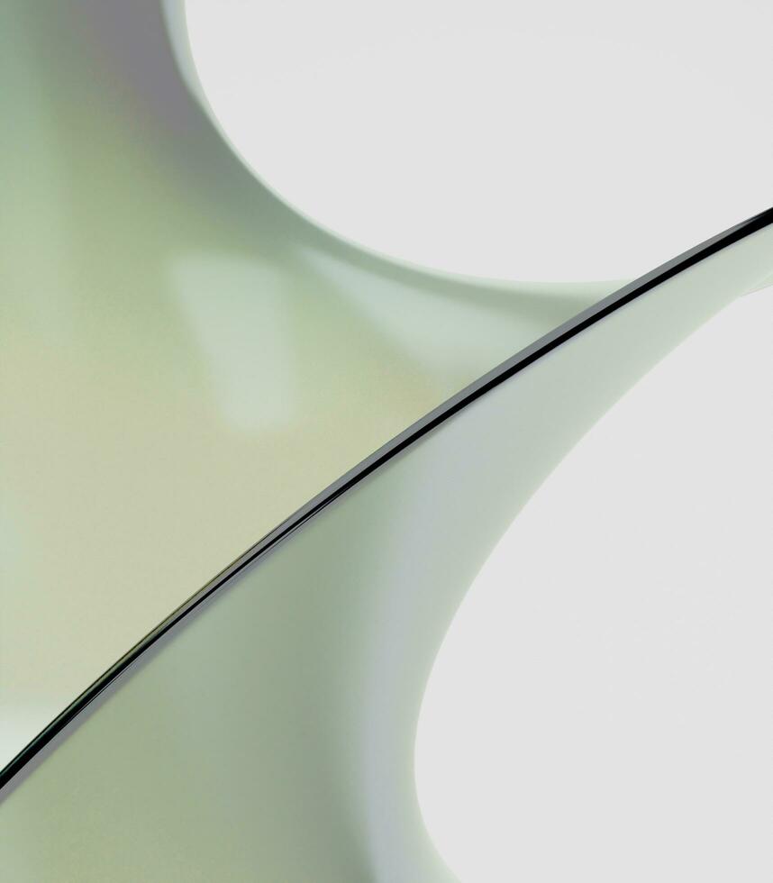 pulito elegante grigio e bianca bicchiere astratto contorto geometria sfondo sfondo 3d rendere foto
