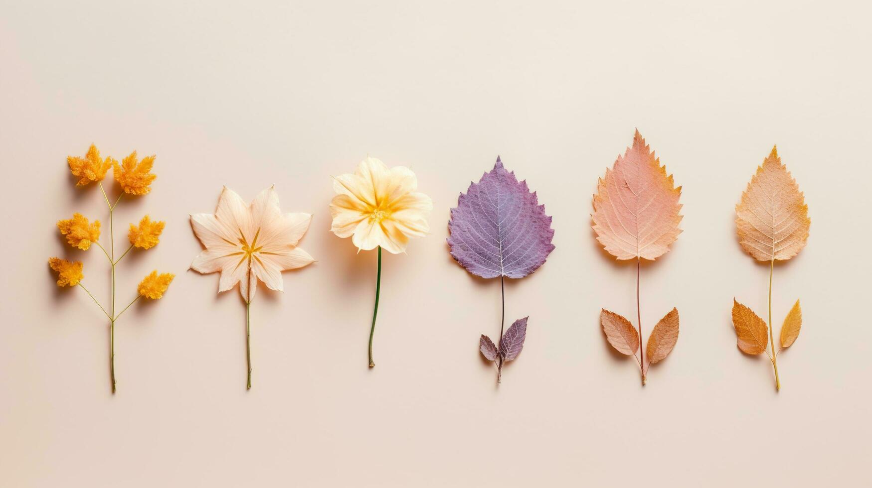 ai generato giallo rosa morbido colore autunno fiore sfocato sfondo foto