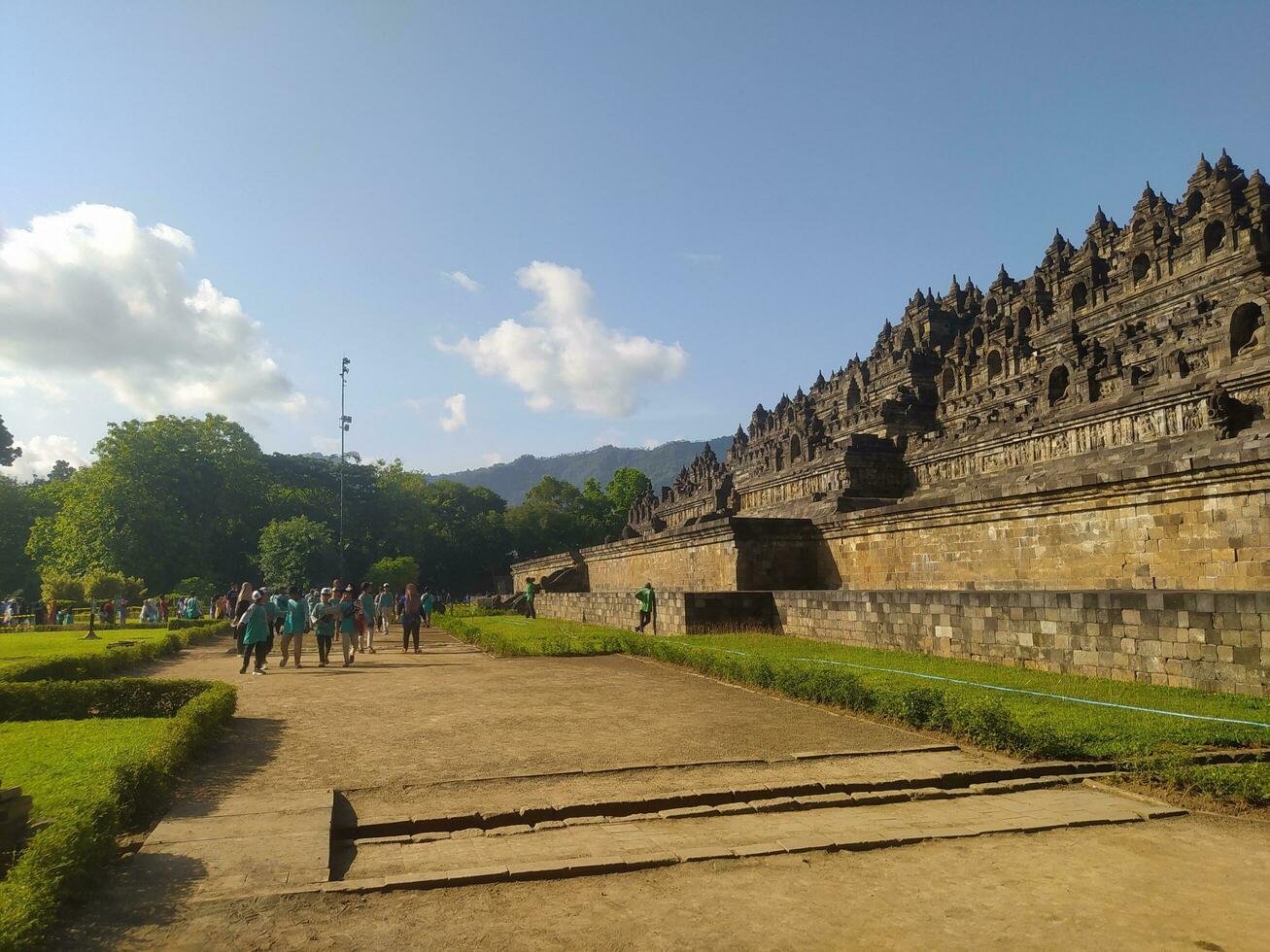 Visualizza di Borobudur tempio, uno di il meraviglie di il mondo nel Indonesia foto