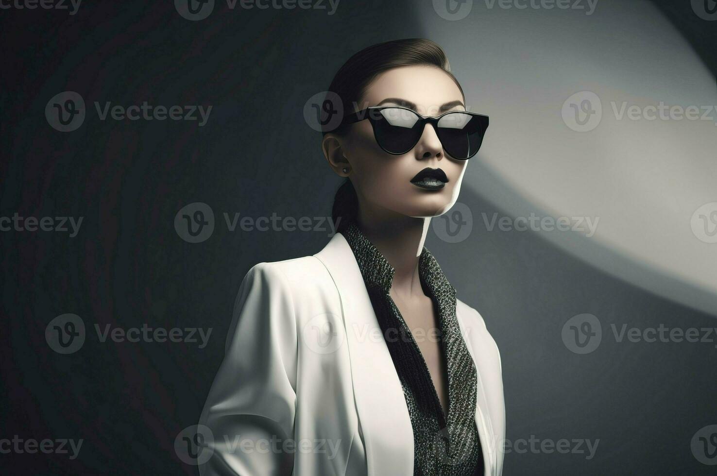 ai generato elegante raffinatezza voga femmina modello. creare ai foto