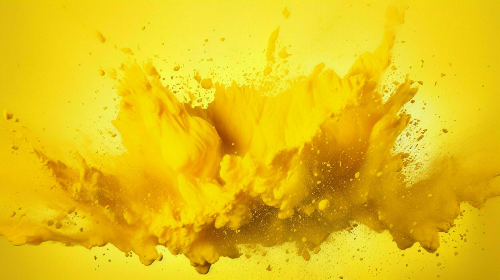 ai generato Limone giallo colore polvere spruzzo sfondo foto