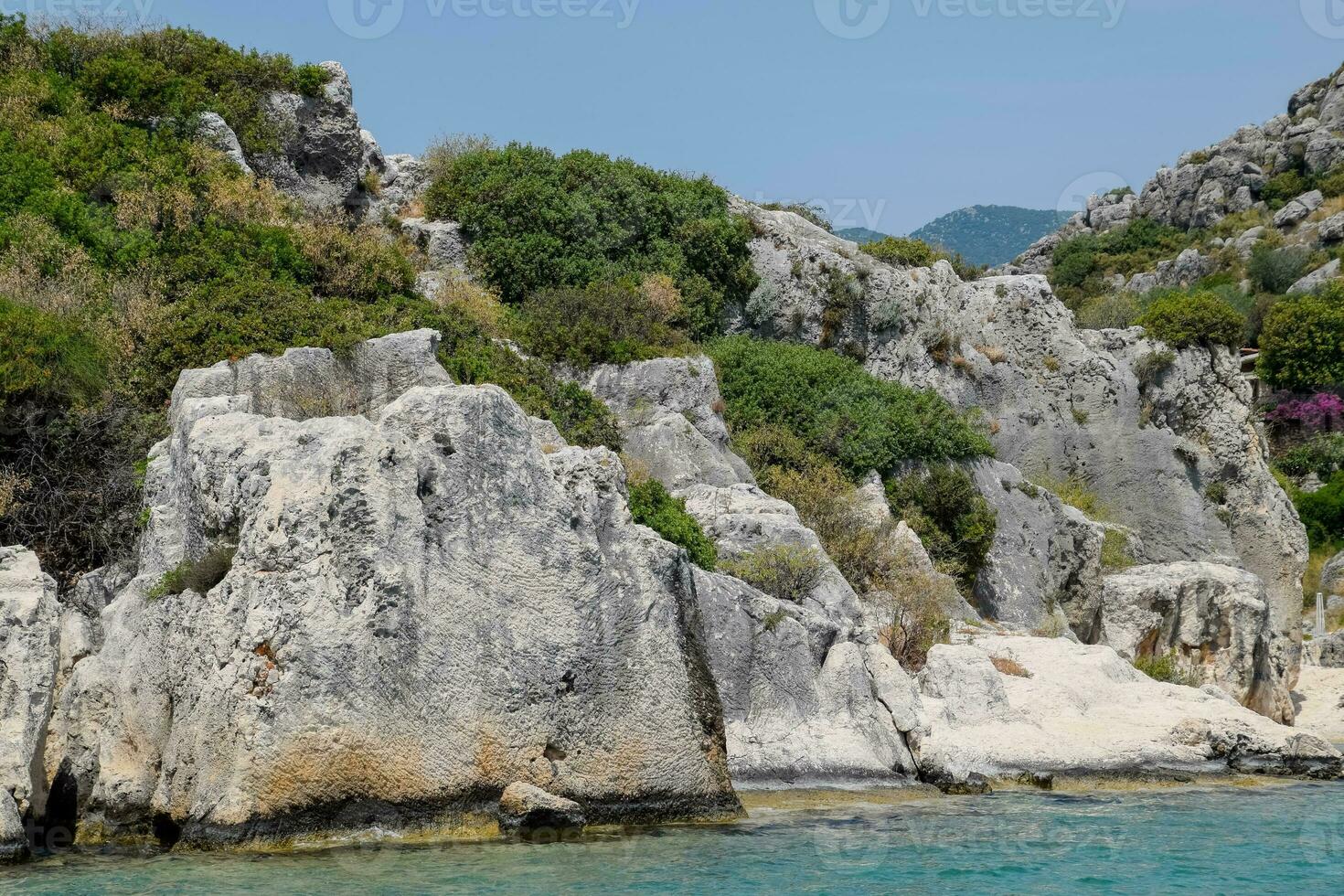 rovine di il antico città di kekova su il costa. foto